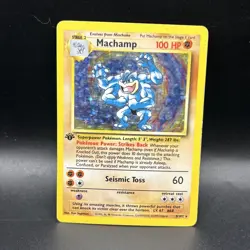 Pokemon TCG Machamp Base Set 8/102 Holo 1st Edition Holo Rare - Image 1
