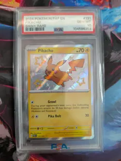 Pikachu Shiny Rare 131/091 Paldean Fates Pokemon 2024 PSA 10 Gem Mint - Image 1