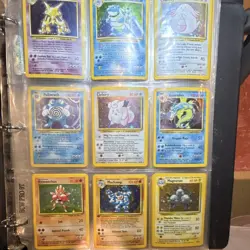 Pokemon Base Set Binder Cards Wizards 1999 *NO CHARIZARD* Full base set - Image 1