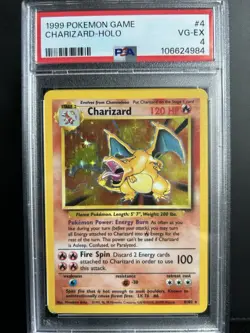 Pokemon TCG Charizard Base Set Holo Rare 1999 PSA 4 4/102 English - Image 1