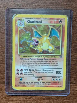 Pokemon TCG Charizard (3/110) Legendary Collection Holo Rare - HP/DAMAGED - Image 4