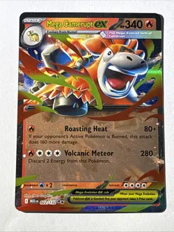 Mega Camerupt ex 022/132 ME01: Mega Evolution NM Pokemon TCG - Image 1