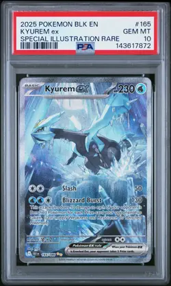 2025 POKEMON BLK EN-BLACK BOLT SPECIAL ILLUSTRATION RARE #165 KYUREM EX PSA 10 - Image 1