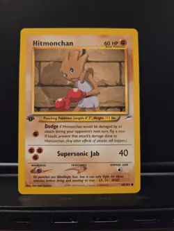 Hitmonchan 69/105 1st Edition Neo Destiny Vintage Pokemon Card TCG - Image 2