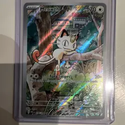 Pokemon Meowth Me02: Phantasmal Flames 106/094 Illustration Rare Full Art Holo - Image 1