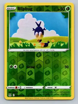 Pokemon Blipbug SWSH11: Lost Origin 018/196 Near Mint NM Reverse Holo - Image 1