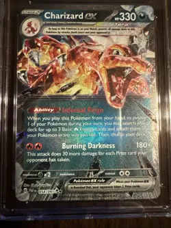 Pokemon 2024 Charizard EX Ultra Rare Holo Card #054/091 Paldean Fates CGC 10 - Image 2