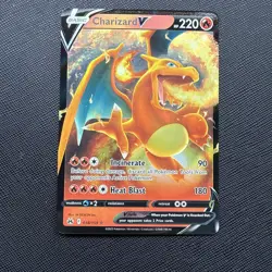 2022 Pokemon Charizard V 017/172 Ultra Rare Sword Shield Brilliant Stars NM - Image 1