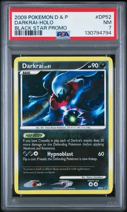 PSA 7 Darkrai Holo 2009 Pokemon Diamond Pearl Black Star Promo #DP52 - Image 1