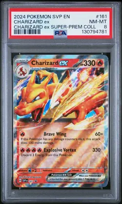 Charizard ex Promo #161 2024 Pokemon TCG Super Prem Coll PSA 8 - Image 1