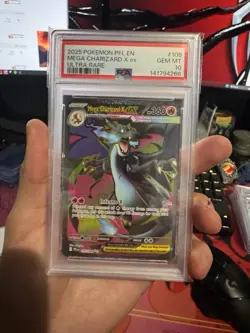 Mega Charizard X EX 109/094 Ultra Rare Pfl En-phantasmal Flames Pokemon PSA 10 - Image 1