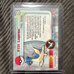 Pokemon TV Animation Topps Lapras #131 Holo (Blue Topps Logo) - Image 2