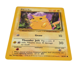 Pikachu E3 Gold Stamp Promo Base Set 58/102 Yellow Cheeks 1999 Pokemon LP-NM - Image 4