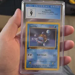 Pokemon TCG Squirtle 68/82 Team Rocket 1st Edition CGC 9 Regular 50 HP - Image 1