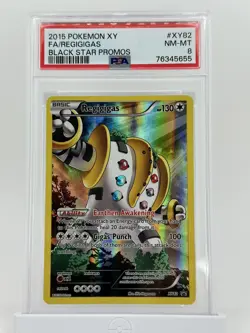 2015 Pokemon XY Regigas XY82 Black Star Promo NM-MT PSA 8 - Image 1