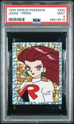 1999 Pokemon Merlin #S35 Jessie Prism PSA MINT (See Description) - Image 1