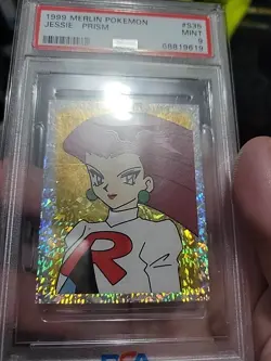 1999 Pokemon Merlin #S35 Jessie Prism PSA MINT (See Description) - Image 3
