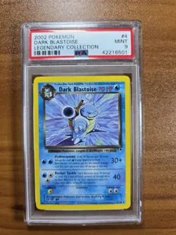 Dark Blastoise 4/110 Rare Pokemon 2002 Legendary Collection PSA 9 MINT - Image 1