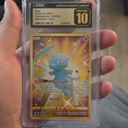 Pokemon TCG Mew Celebrations 025/025 Ultra Rare Holo CGC 10 60 HP - Image 1