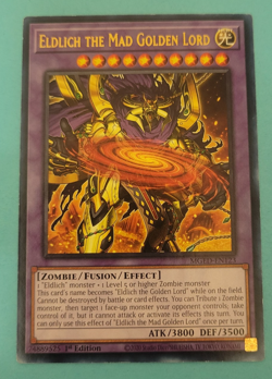 Yu-Gi-Oh Eldlich the Mad Golden Lord 1st Edition Gold Rare MGED-EN123 - Image 1
