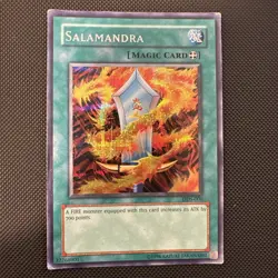 | Yugioh Salamandra DDS-006 Secret Rare Dark Duel Stories Promo Damaged| - Image 1