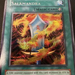 | Yugioh Salamandra DDS-006 Secret Rare Dark Duel Stories Promo Damaged| - Image 2