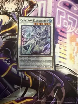 YuGiOh Crystron Eleskeletus OP30-EN008 super rare nm - Image 1