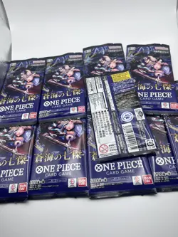 One Piece TCG The Azure Sea's Seven Booster Pack Japanese OP-14 10 Pack Bundle - Image 1