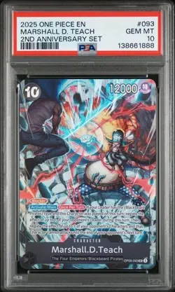 Marshall D. Teach OP09-093 - One Piece 2nd Anniversary English Version - PSA 10 - Image 1