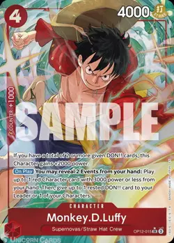 Monkey.D.Luffy OP12-015 Alt Art English - One Piece Trading Card Game - Image 1