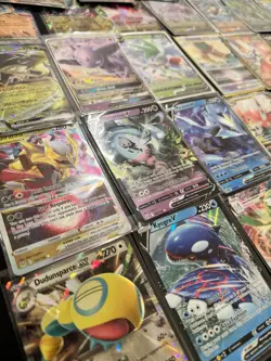 Pokemon Card Lot 100 OFFICIAL TCG Cards + Ultra Rare EX GX VMAX V OR VSTAR! - Image 1