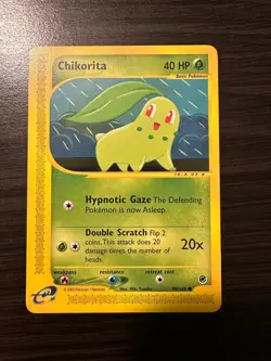 Chikorita Expedition Base Set 99/165 Common Vintage Pokemon TCG Card - Image 1