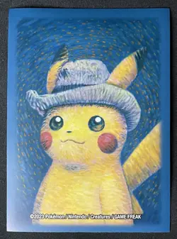 Van Gogh Pokemon Center FULL Set - Pikachu Grey Hat, Individual Card Sleeves 🎨 - Image 2