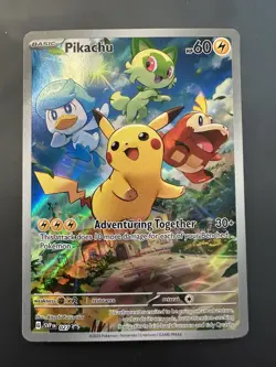Scarlet & Violet Paldea Evolved Pikachu #27 SVP en Pikachu Promo Card 027 - Image 1