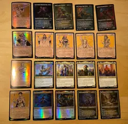 Magic The Gathering Lot Of 20 Battle For Baldur’s Gate GOLD Cards FOILS Rares - Image 1