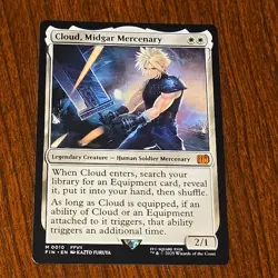 Cloud, Midgard Mercenary M 0010 Regular Final Fantasy Magic the Gathering MTG NM - Image 1