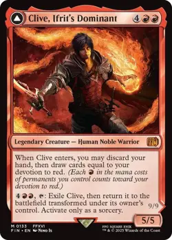 NM Clive, Ifrit's Dominant, MTG, Final Fantasy, Magic the Gathering, 133 - Image 1