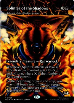 Splinter of the Shadows (Borderless) Mythic MTG Ninja Turtles - Image 1