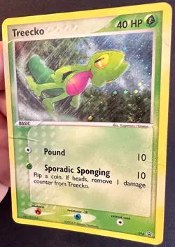 Treecko 016 2004 Black Star Promo Pokemon Card Promo Cosmos Holo Exclusive - Mp - Image 2