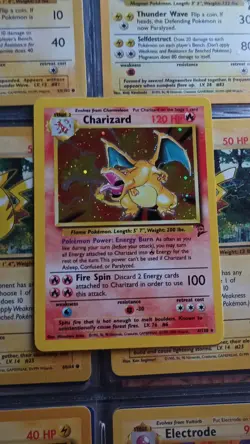 Charizard Pokemon TCG Base Set Card #4/130 Holo 1999 Vintage Lot - Image 1