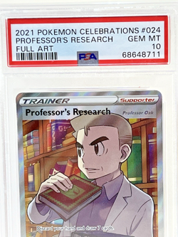 2021 POKEMON CELEBRATIONS #024 FULL ART PROFESSOR'S RESEARCH PSA 10 Holo English - Image 2