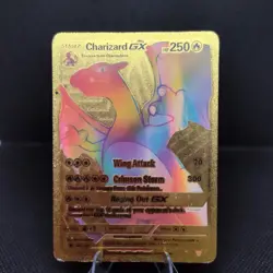 Pokemon Charizard GX Gold Foil Custom Collectible Card - Image 1