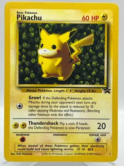 Pikachu #1 WotC Black Star Promo Ivy Non Holo Vintage Pokemon TCG Card - Image 1