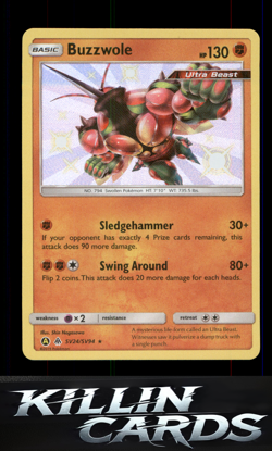 Buzzwole SV24/SV94 Pokemon Shiny Holo Rare Hidden Fates: Shiny Vault Card NM - Image 1