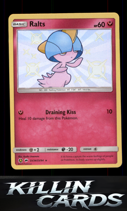 Ralts SV34/SV94 Pokemon Shiny Holo Rare Hidden Fates: Shiny Vault Card NM - Image 1