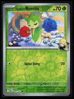 Pokemon TCG: Cynthia's Roselia Reverse Holo - Destined Rivals - 007/182 - Image 1