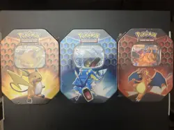 Pokemon Hidden Fates GX Tins Charizard, Gyarados, Raichu Sealed Set - Image 1