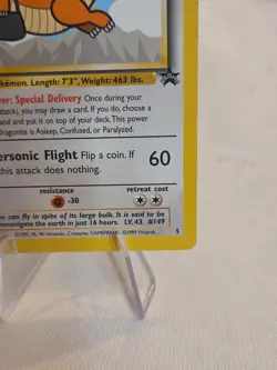 Dragonite Pokemon The First Movie Promo Card Black Star Promo #5 - Image 4