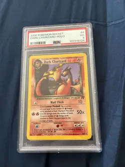 Pokemon 2000 Dark Charizard Holo Card 4/82 WOTC PSA 3 - Image 1