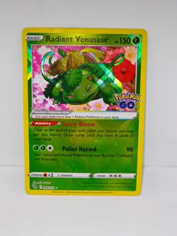 Radiant Venusaur 004/078 Pokemon GO Holo - Image 1